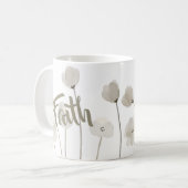 Mug Foi Religieux Beige Aquarelle Fleur sauvage Floral (Devant gauche)