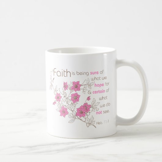 Mug Foi (rose et brun) (Droite)