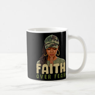 Mug Foi sur la peur Camouflage chrétien afro-américain