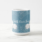 Mug Foi sur la peur, Fleurs blanches (Centre)