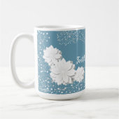 Mug Foi sur la peur, Fleurs blanches (Gauche)