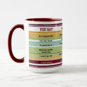 Mug Foi VOUS DITES DIEU DIT Inspirationnel Versets de  (Gauche)