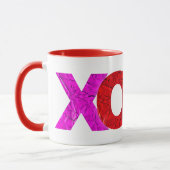 Mug Foil rose rouge XOXO Valentine's Day Modern Bold (Gauche)