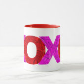 Mug Foil rose rouge XOXO Valentine's Day Modern Bold (Centre)