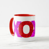 Mug Foil rose rouge XOXO Valentine's Day Modern Bold (Devant gauche)