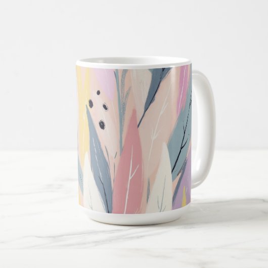 Mug Foliage Abstrait moderne (Devant droit)