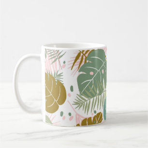 Mug Foliage Tropical - Motif Monstère Et Feuille De Pa
