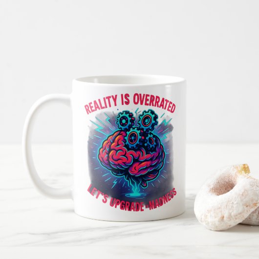 Mug Folie de mise à niveau de la réalité surévaluée (Avec donut)