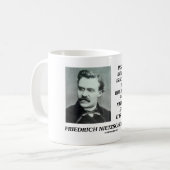 Mug Folie de Nietzsche rare dans la citation de (Devant gauche)