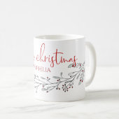 Mug Folithe de Noël et baies (Devant droit)