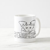 Mug Folk Art Gargoyle noir (Devant droit)