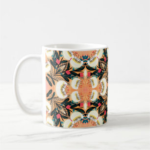 Mug Folk floral symétrique sans couture motif main pa