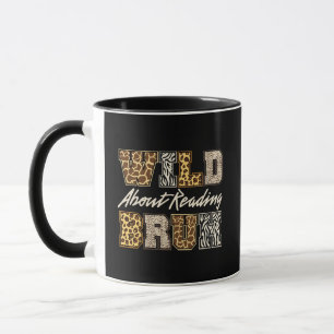Mug Folle de lecture - Prof d'imprimé d'animaux de saf