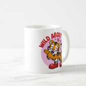 Mug Folle de toi Tigre drôle baiser jeu de mots (Devant droit)