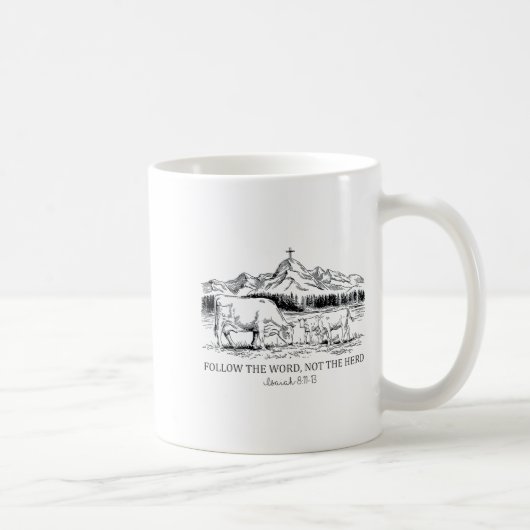 Mug Follow The Word Not The Herd Christian Western Hig (Droite)