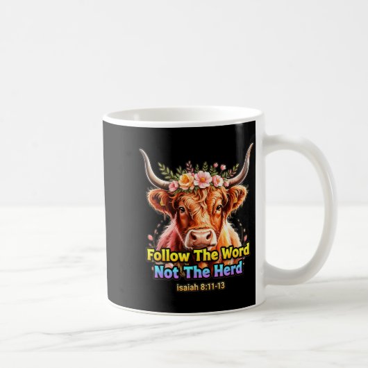 Mug Follow The Word Not The Herd Christian Western Hig (Droite)