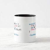 Mug Fonction d'algorithme euclidien| Extrait de code (Centre)
