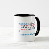 Mug Fonction d'algorithme euclidien| Extrait de code (Devant droit)