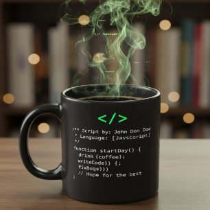 Mug Fonction minimaliste startDay() Blague de développ