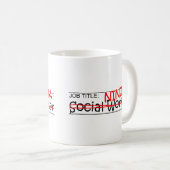 Mug Fonction Ninja - assistant social (Devant droit)