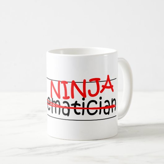 Mug Fonction Ninja - mathématicien (Devant droit)