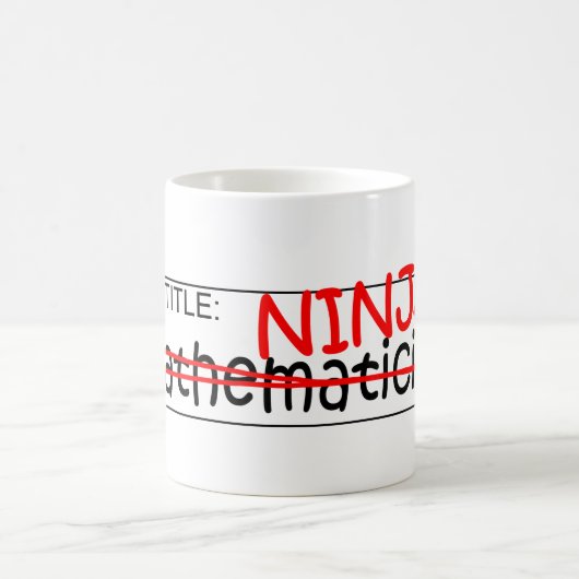 Mug Fonction Ninja - mathématicien (Centre)