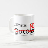 Mug Fonction Ninja - optométriste (Devant gauche)