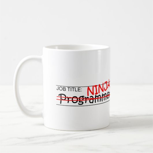 Mug Fonction Ninja - programmeur (Gauche)