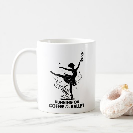 Mug Fonctionne Au Café Et Ballet Prof De Danse Drôle (Avec donut)