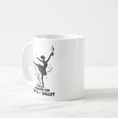 Mug Fonctionne Au Café Et Ballet Prof De Danse Drôle (Devant gauche)