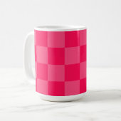 Mug Fond à carreaux roses (Devant gauche)