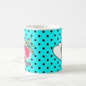 Mug Fond à pois turquoise (Centre)