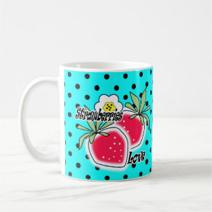 Mug Fond à pois turquoise