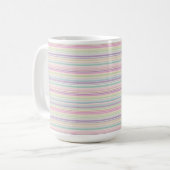 Mug fond à rayures arc-en-ciel (Devant gauche)