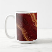 Mug Fond abstrait en marbre doré avec des tourbillons (Gauche)