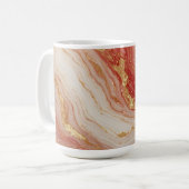 Mug Fond abstrait en marbre doré avec des tourbillons  (Devant gauche)