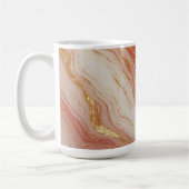 Mug Fond abstrait en marbre doré avec des tourbillons  (Gauche)