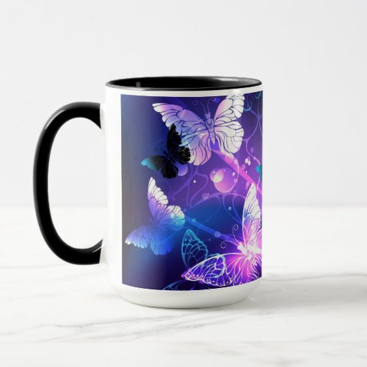 Mug Fond avec papillons de nuit (Gauche)