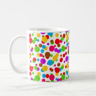 Mug Fond blanc coloré à pois