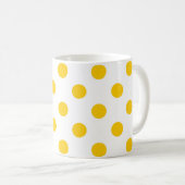Mug Fond blanc pois jaunes (Devant droit)