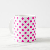 Mug Fond blanc pois roses (Devant gauche)