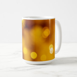 Mug Fond de bokeh de Noël en or festif