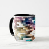 Mug Fond de brique de mur de couleur (Devant gauche)