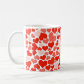 Mug Fond de coeurs rouges (Gauche)