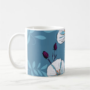 Mug Fond de motif fleuri plante botanique sans soudure