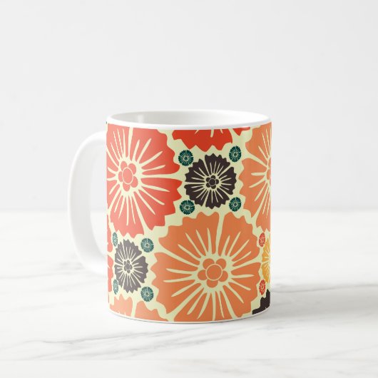 Mug Fond d'écran Art Nouveau Retro Design. (Devant gauche)