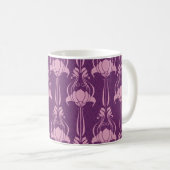 Mug Fond d'écran floral violet rose (Devant droit)