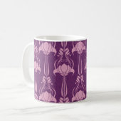 Mug Fond d'écran floral violet rose (Devant gauche)