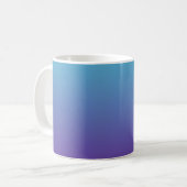 Mug Fond dégradé simple bleu turquoise violet (Devant gauche)