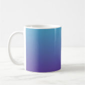 Mug Fond dégradé simple bleu turquoise violet (Gauche)